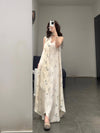 Mutedance 25 Spring/Summer Linen/Silk Printed Long Skirt MD-MD25SS115-HOARY MD25SS113